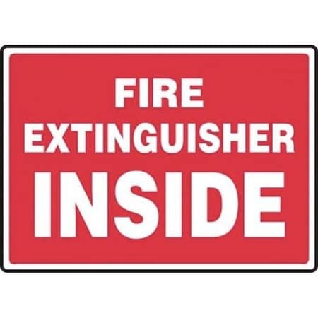 Accuform Safety Sign FIRE EXTINGUISHER INSIDE MFXG425VP